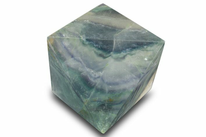 Polished Colorful Fluorite Octahedron - China #328798